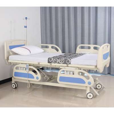 Four pieces ABS side rails ABS head and foot board hospital furniture three functions electric adjustable bed